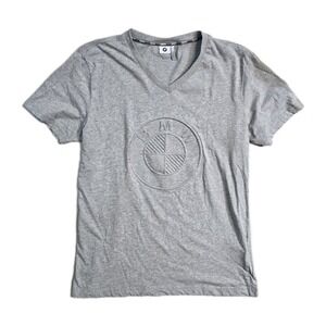 BMW T-Shirt Men's Size L‎ Gray Raised Logo